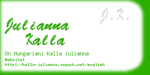 julianna kalla business card